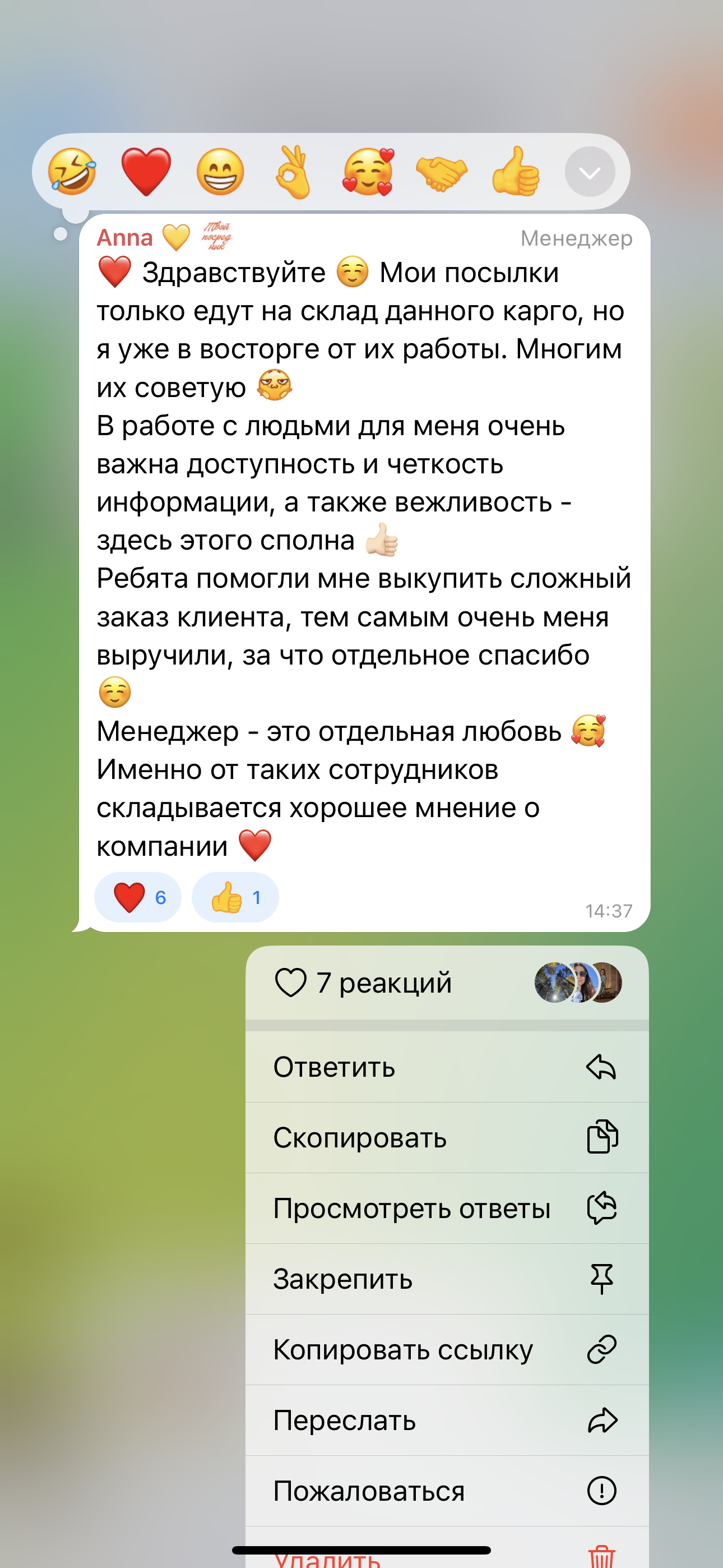 Отзыв клиента Анна о компании 2А Логистик