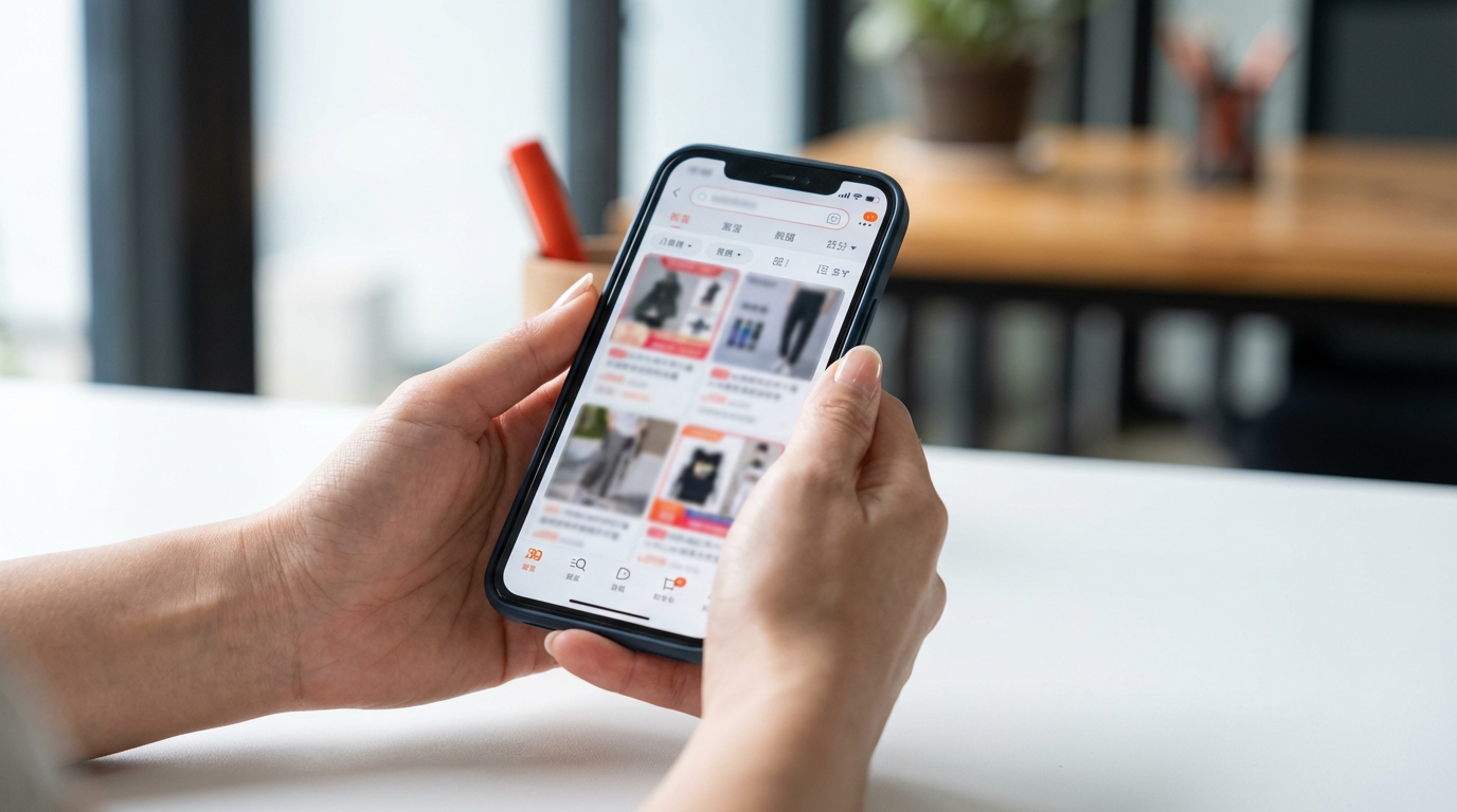 Использование мобильного приложения Taobao с фильтрами для поиска реплик брендовых товаров