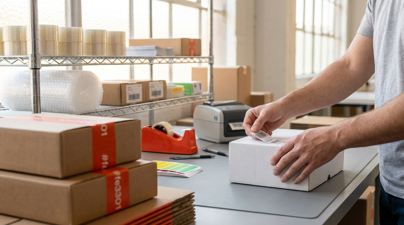 Процесс маркировки товаров штрихкодами для отправки на склад Wildberries