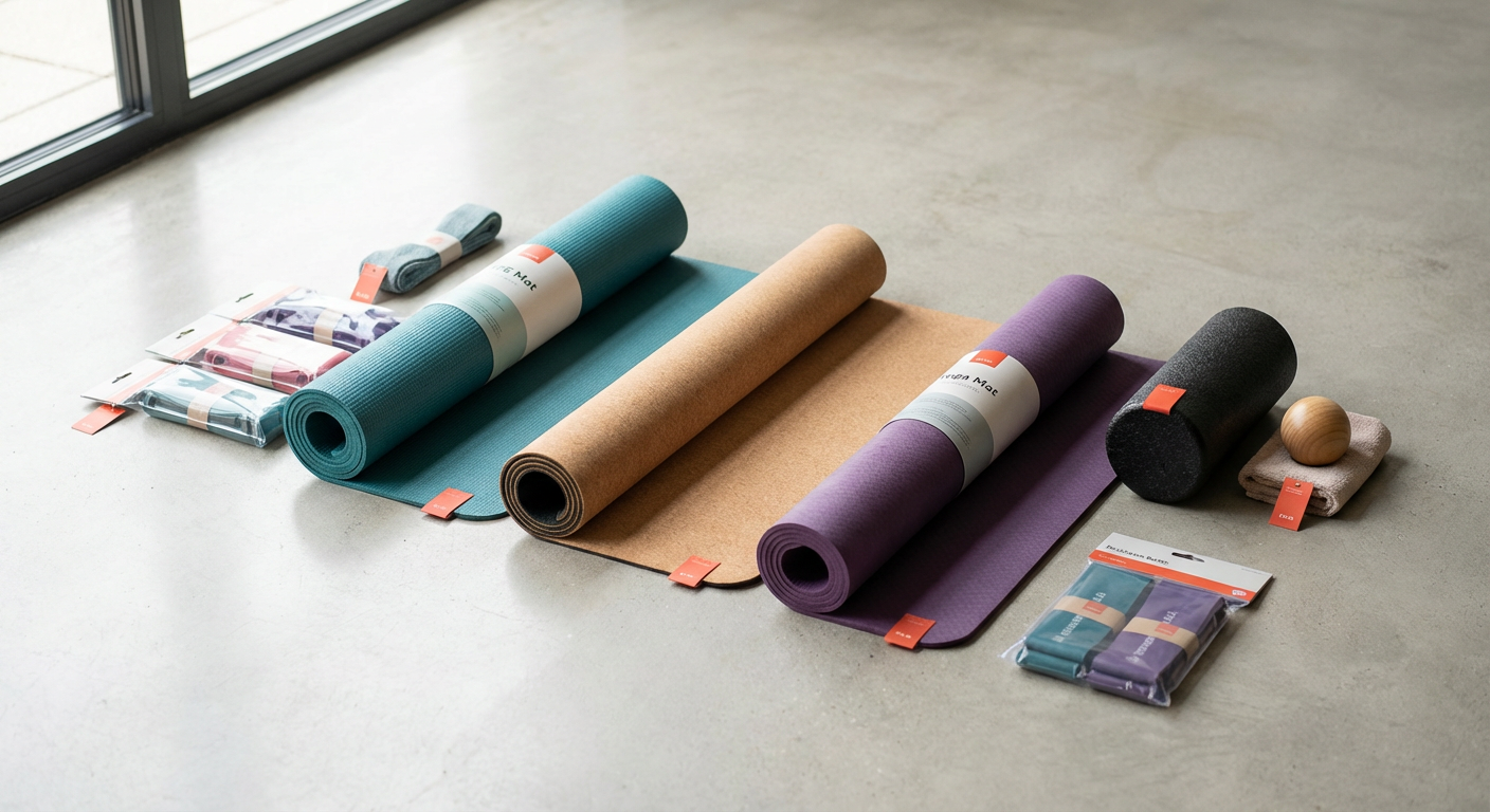 Йога-коврики TPE, пробковые и резиновые, фитнес-аксессуары оптом из Китая на маркетплейс