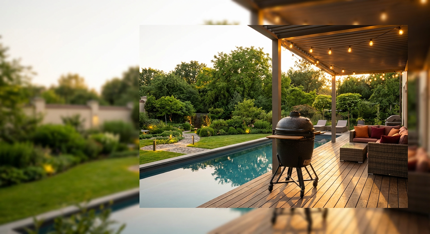 Загородный дом в премиум-стиле: бассейны, освещение и мебель с доставкой контейнером