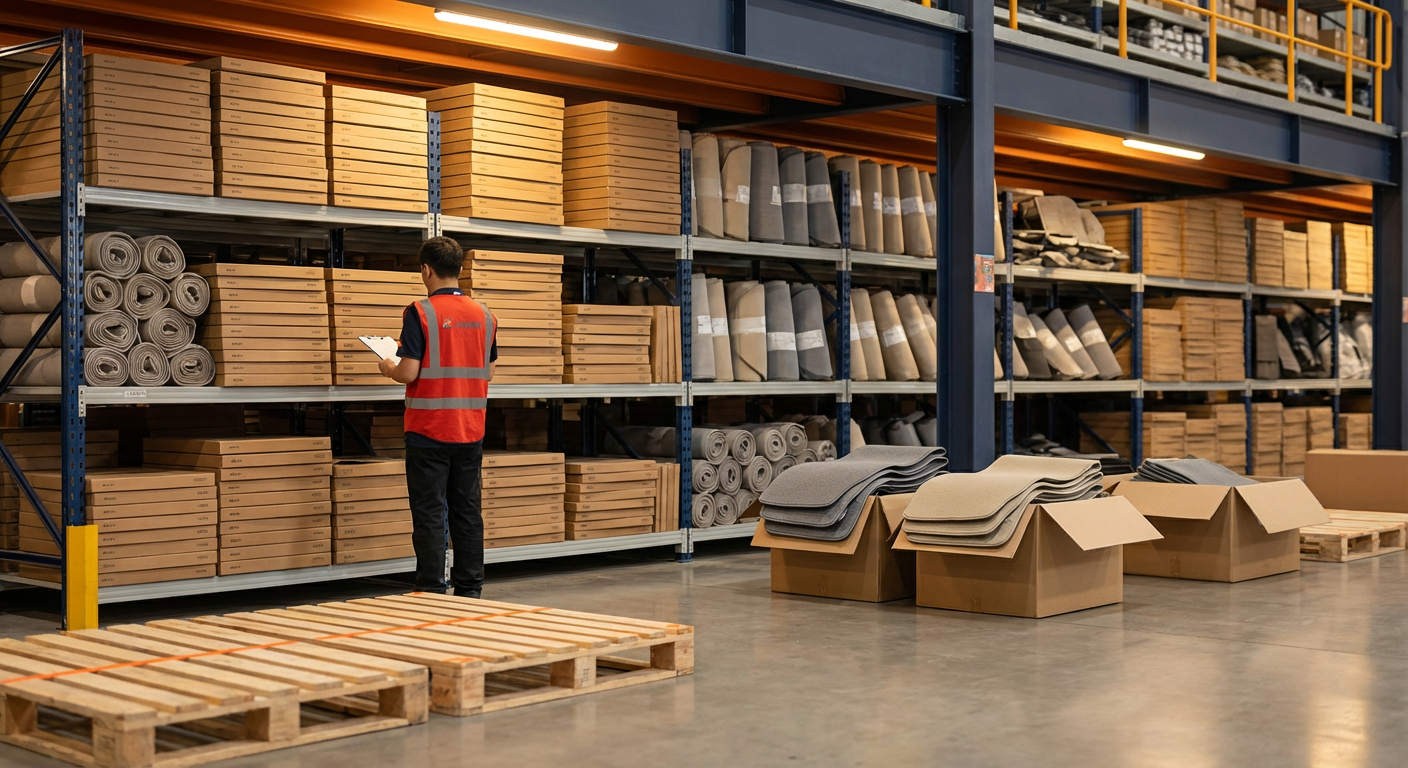 Склад оптовых поставщиков автоковриков и чехлов для авто из Китая