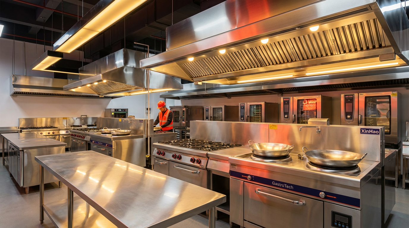 Профессиональное кухонное оборудование из Китая: плиты, холодильники, вытяжки